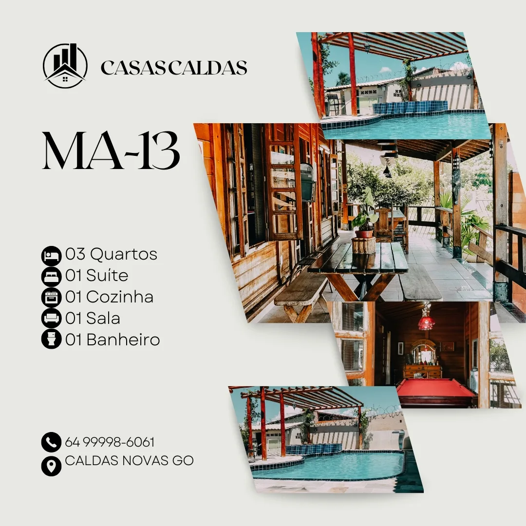 Casa Casa MA-13 para aluguel de temporada em Caldas Novas