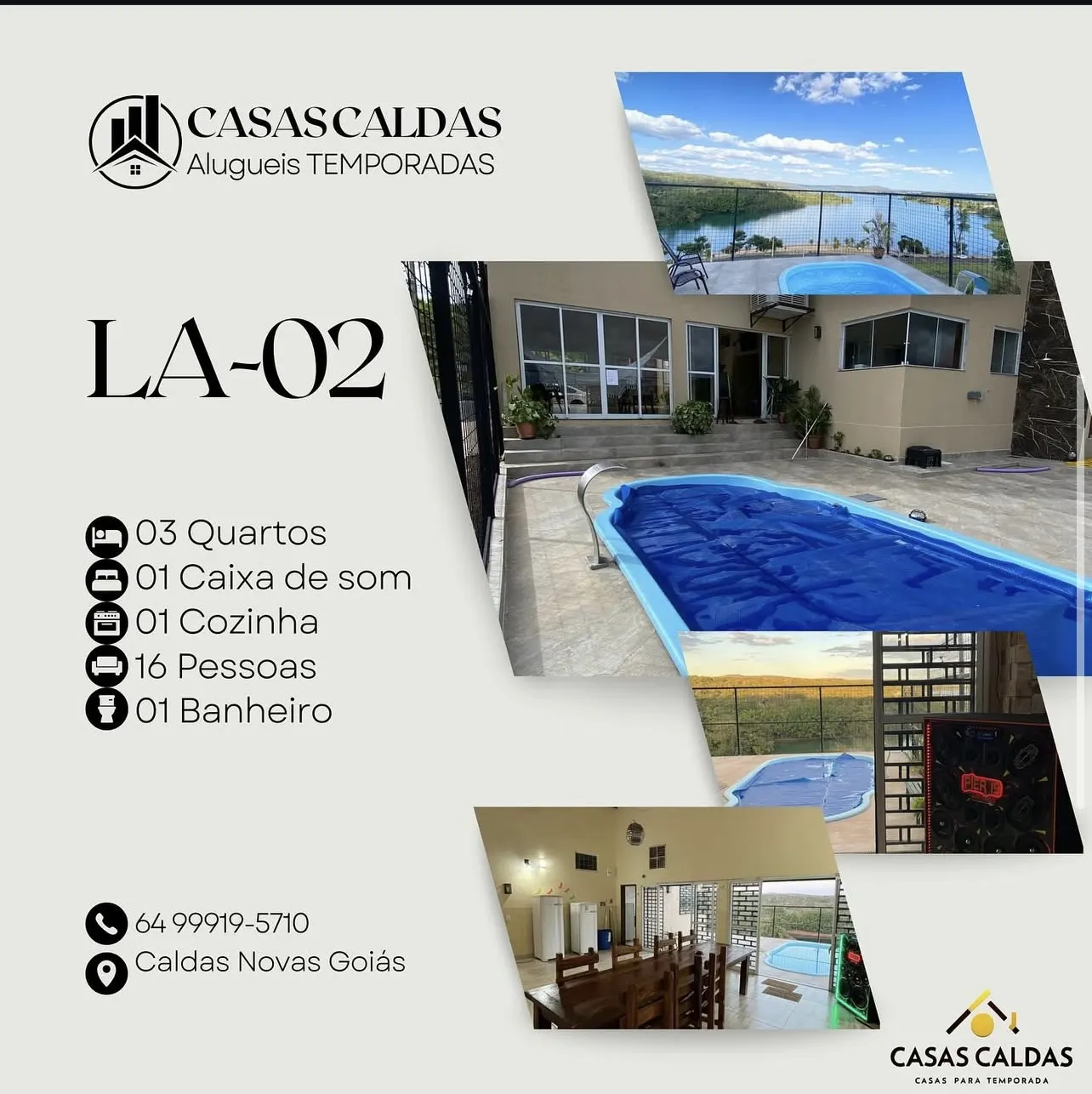 Casa Casa LA-02 para aluguel de temporada em Caldas Novas