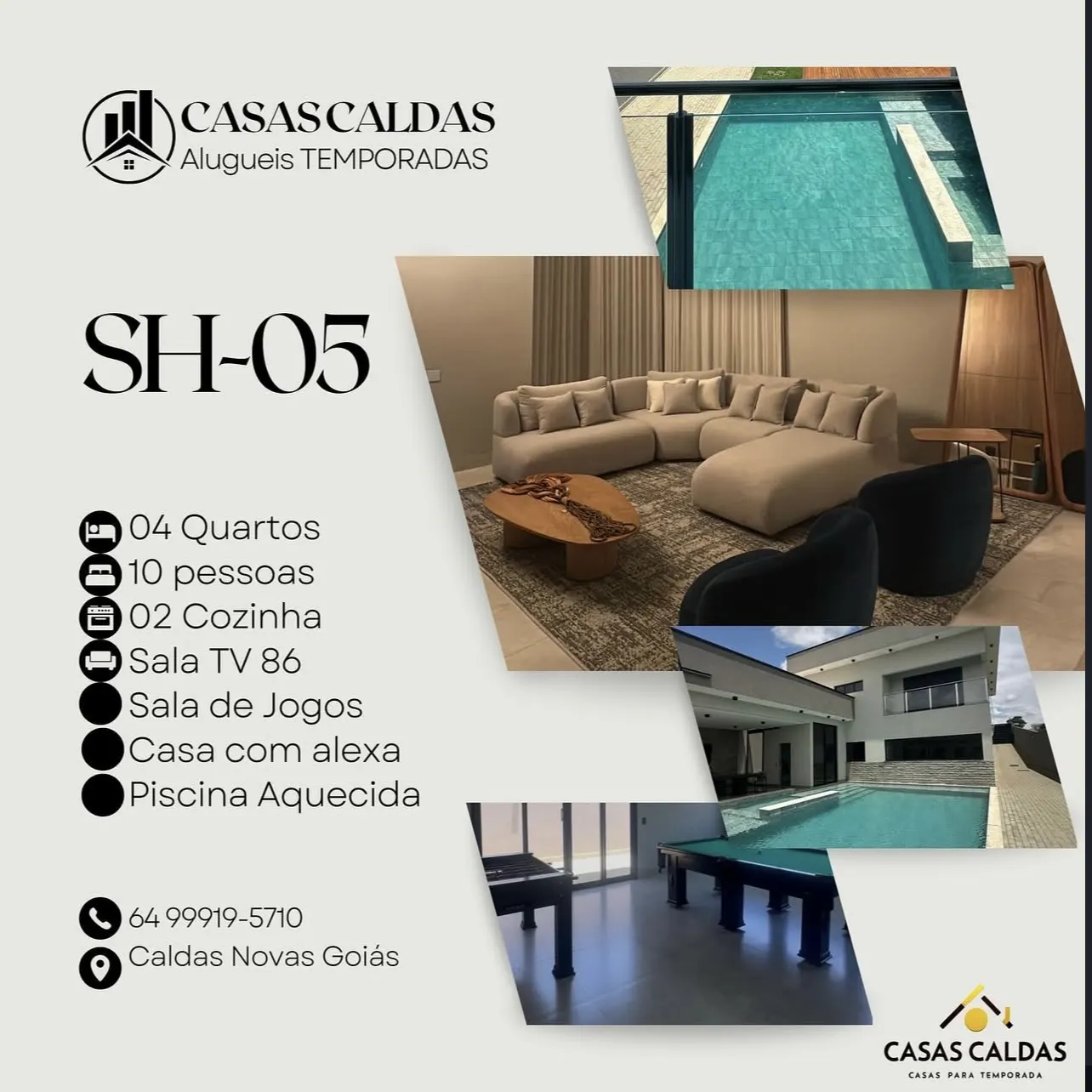 Casa Casa SH-05 para aluguel de temporada em Caldas Novas